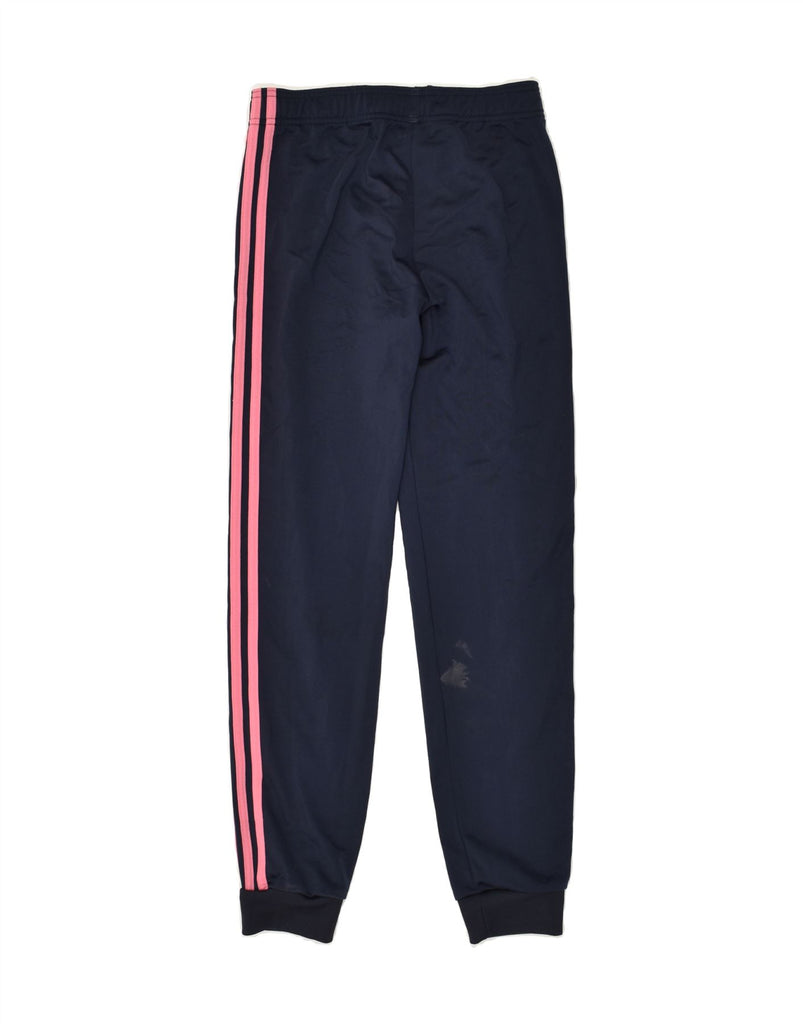 ADIDAS Girls Tracksuit Trousers Joggers 13-14 Years Navy Blue Polyester | Vintage Adidas | Thrift | Second-Hand Adidas | Used Clothing | Messina Hembry 