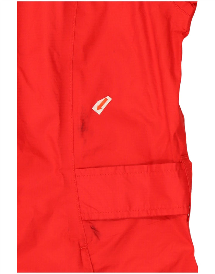 Eddie Bauer Womens Hooded Raincoat UK 14 Medium Red Nylon