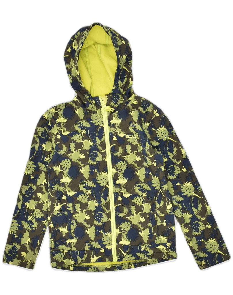 MOUNTAIN WAREHOUSE Boys Zip Hoodie Sweater 7-8 Years Khaki Floral Animals | Vintage Mountain Warehouse | Thrift | Second-Hand Mountain Warehouse | Used Clothing | Messina Hembry 