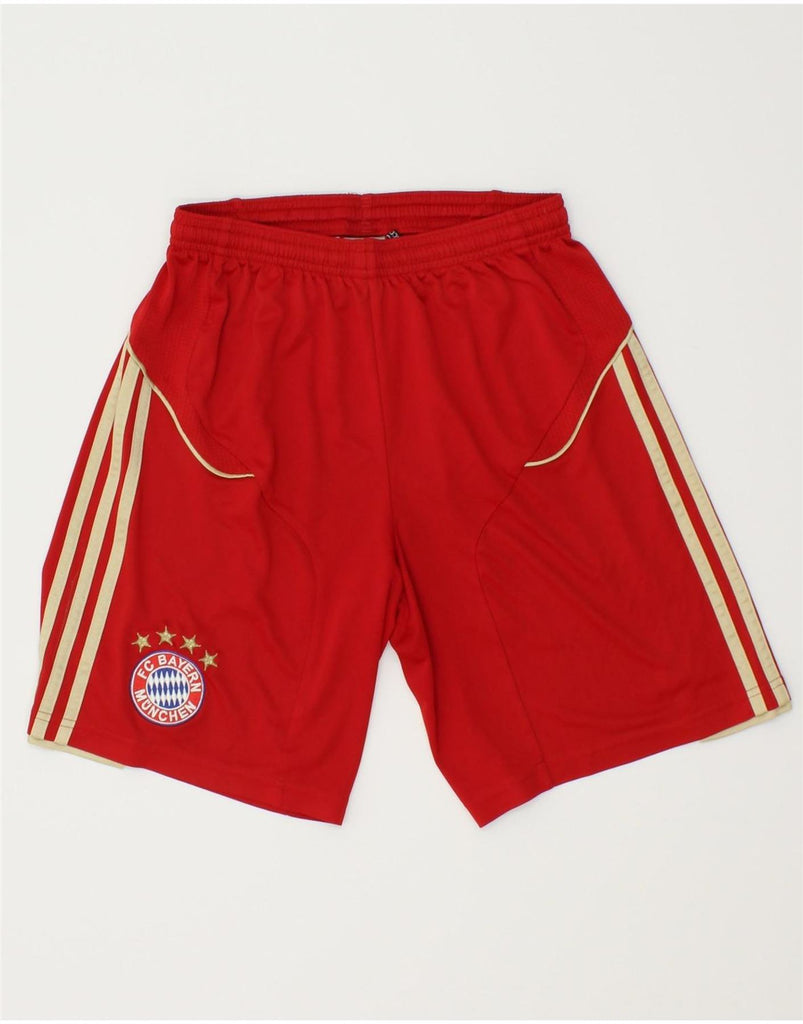 ADIDAS Boys FC Bayern Munchen Graphic Sport Shorts 13-14 Years Red | Vintage Adidas | Thrift | Second-Hand Adidas | Used Clothing | Messina Hembry 