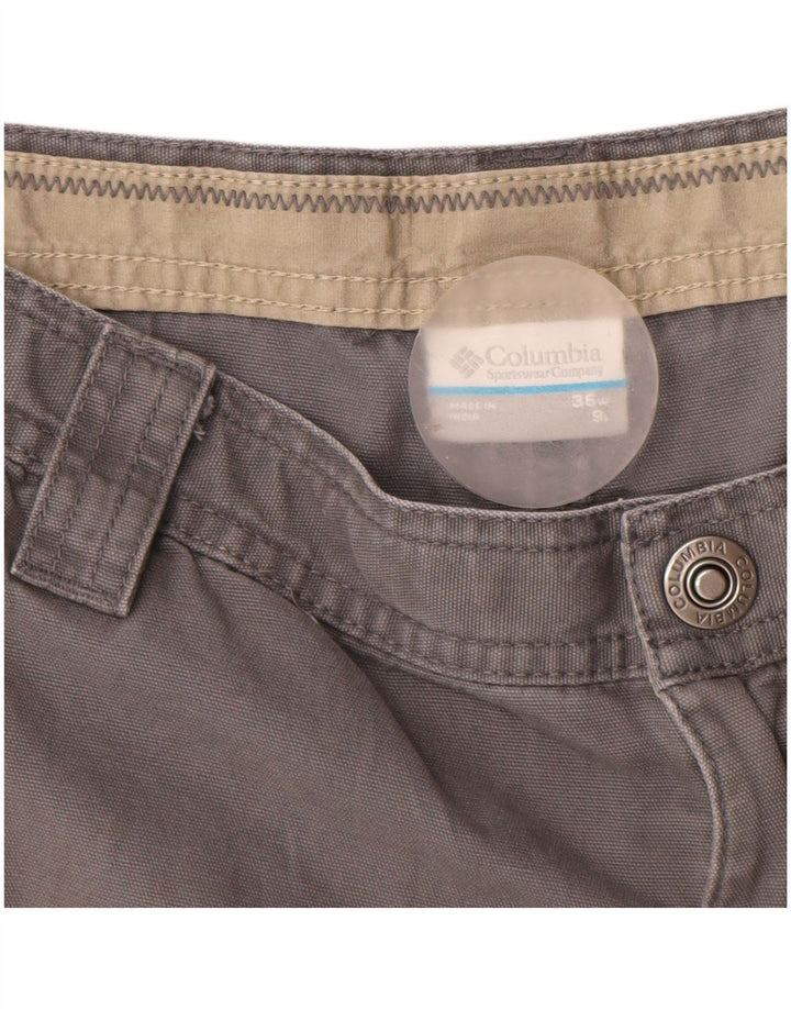 Columbia Mens Omni-Shield Cargo Shorts W36 Large  Grey Cotton