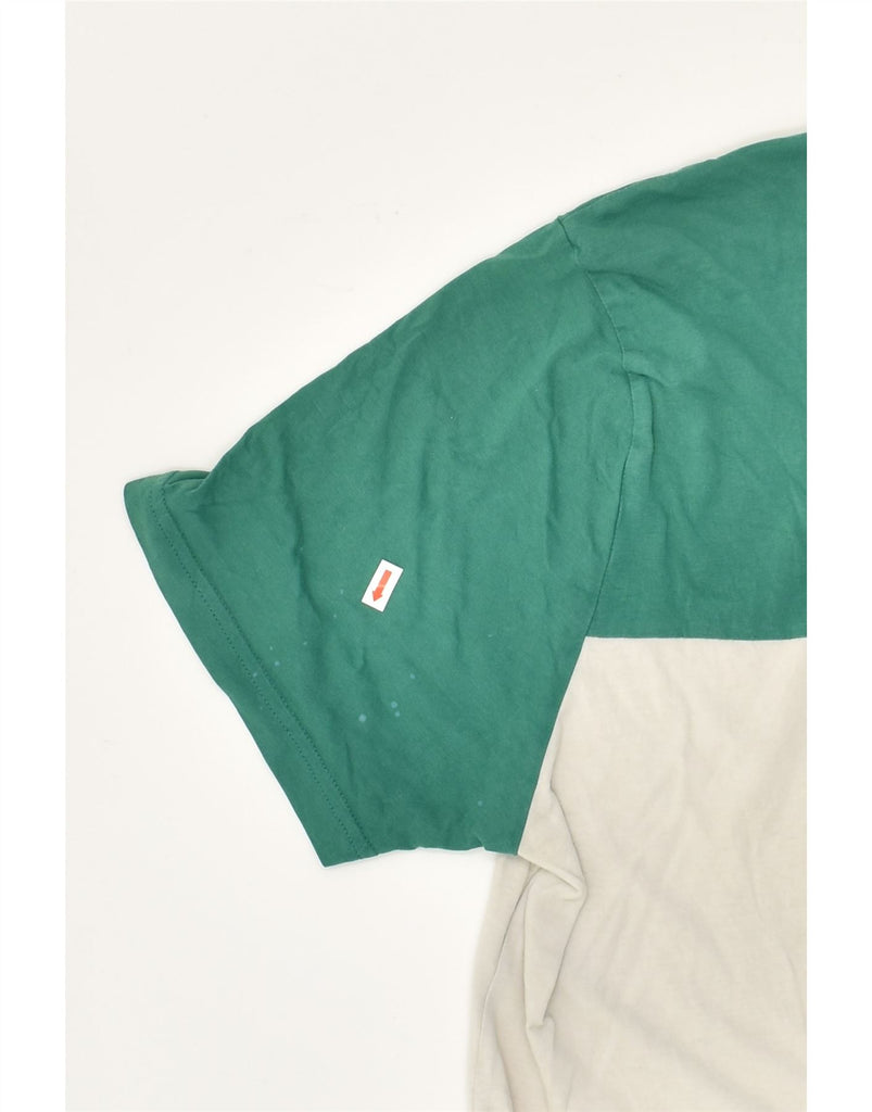 FILA Mens Graphic T-Shirt Top XL Green Colourblock Cotton | Vintage Fila | Thrift | Second-Hand Fila | Used Clothing | Messina Hembry 