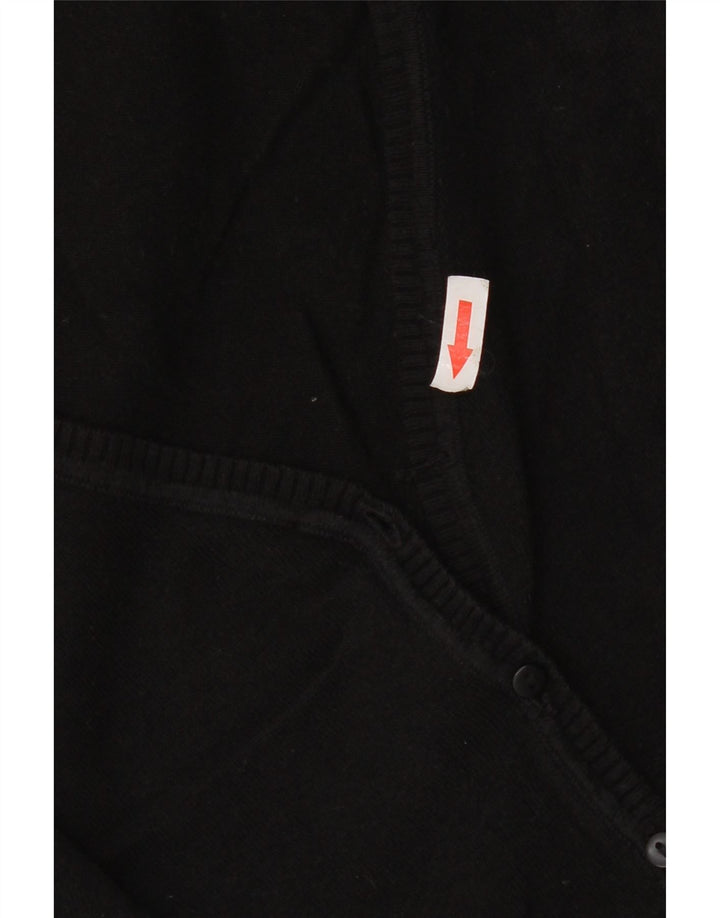 Zara Womens Cardigan Sweater UK 12 Medium Black