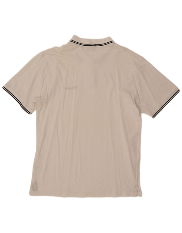 CHAMPION Mens Polo Shirt 2XL White Cotton