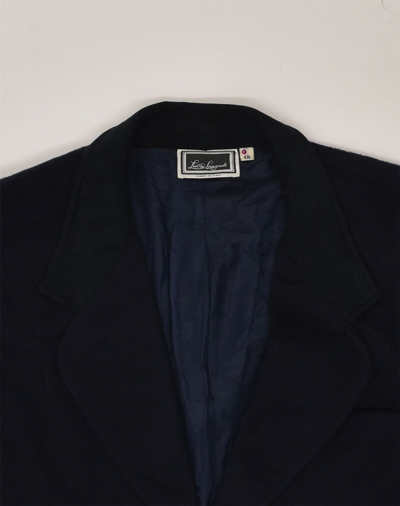 LUISA SPAGNOLI Womens 2 Button Blazer Jacket IT 48 XL Navy Blue Wool | Vintage Luisa Spagnoli | Thrift | Second-Hand Luisa Spagnoli | Used Clothing | Messina Hembry 