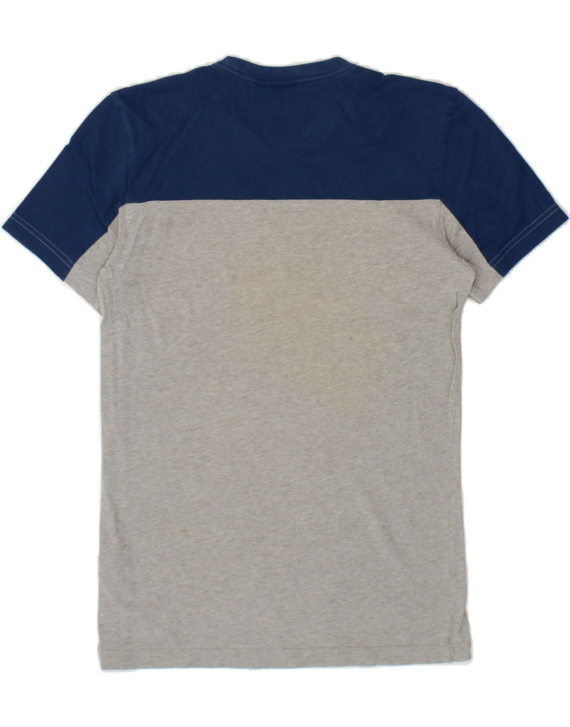 ADIDAS Mens Graphic T-Shirt Top Small Grey Colourblock Cotton Vintage Adidas and Second-Hand Adidas from Messina Hembry 
