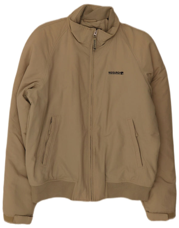Woolrich Mens Bomber Jacket UK 40 Large Beige