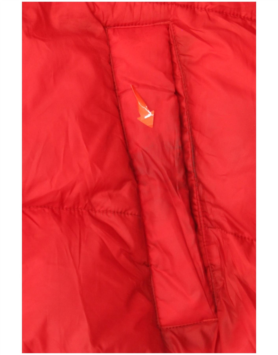 TOMMY HILFIGER Mens Hooded Padded Jacket UK 40 Large Red Colourblock