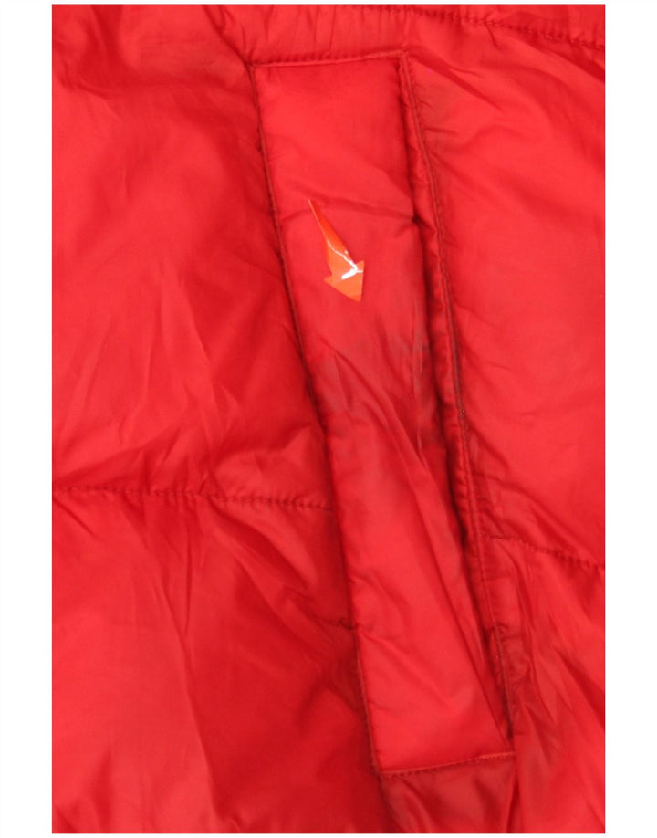 TOMMY HILFIGER Mens Hooded Padded Jacket UK 40 Large Red Colourblock