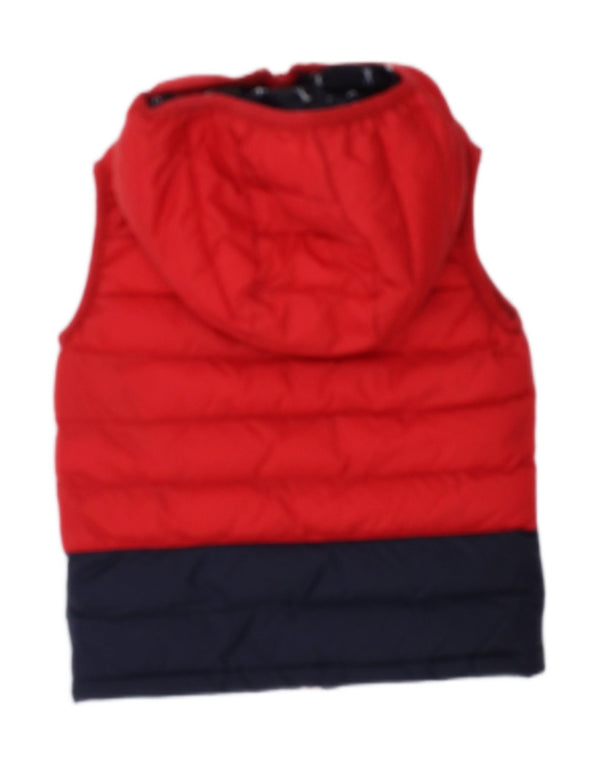 Cesare Paciotti Baby Boys Hooded Padded Gilet 18-24 Months Red Colourblock