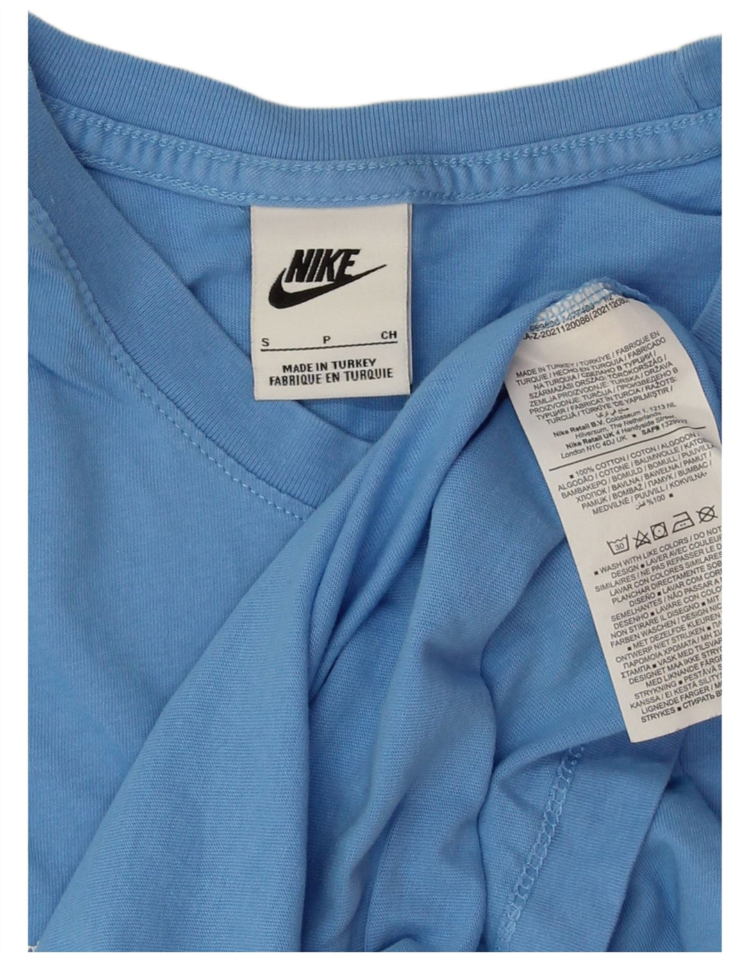 Nike Mens Graphic T-Shirt Top Small Blue Cotton