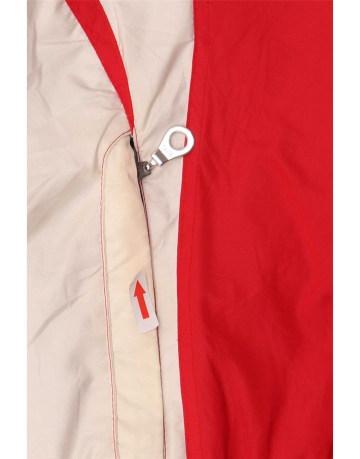 Ladakh Mens Hooded Ski Jacket EU 50 Large Red Colourblock Polyester