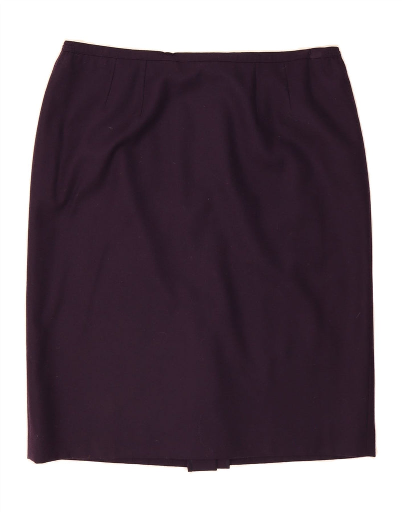 BRENDELLA Womens Pencil Skirt W40 2XL Purple Wool Vintage Brendella and Second-Hand Brendella from Messina Hembry 