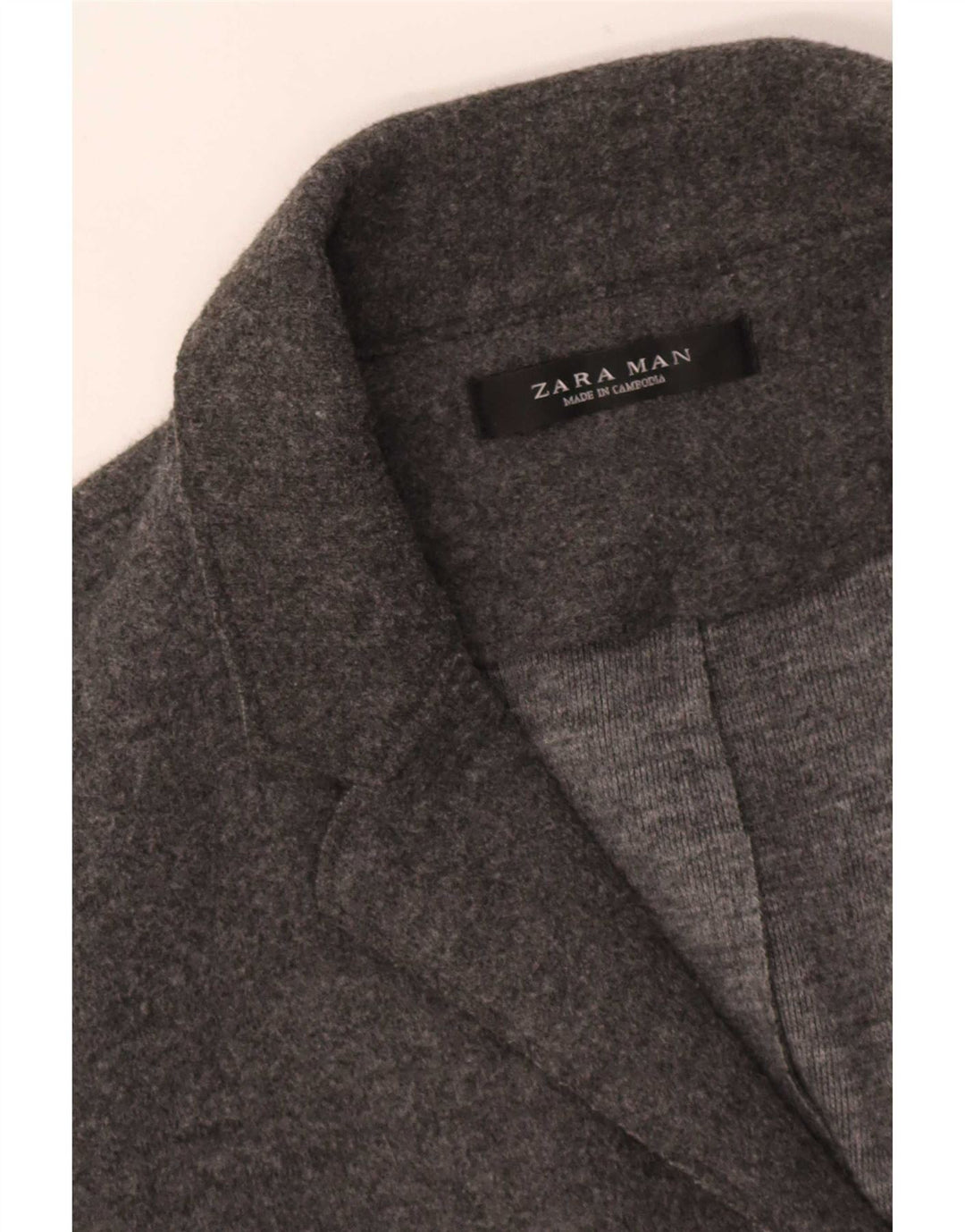 Zara Mens Overcoat UK 38 Medium Grey