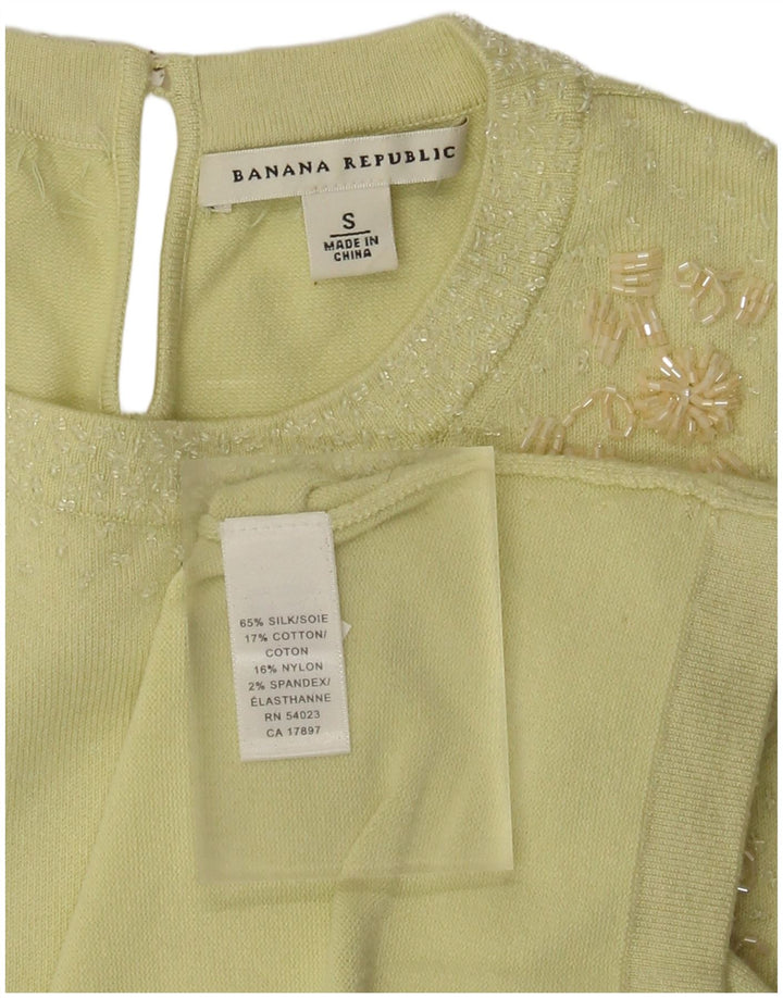 BANANA REPUBLIC Womens Vest Top UK 10 Small Green Silk