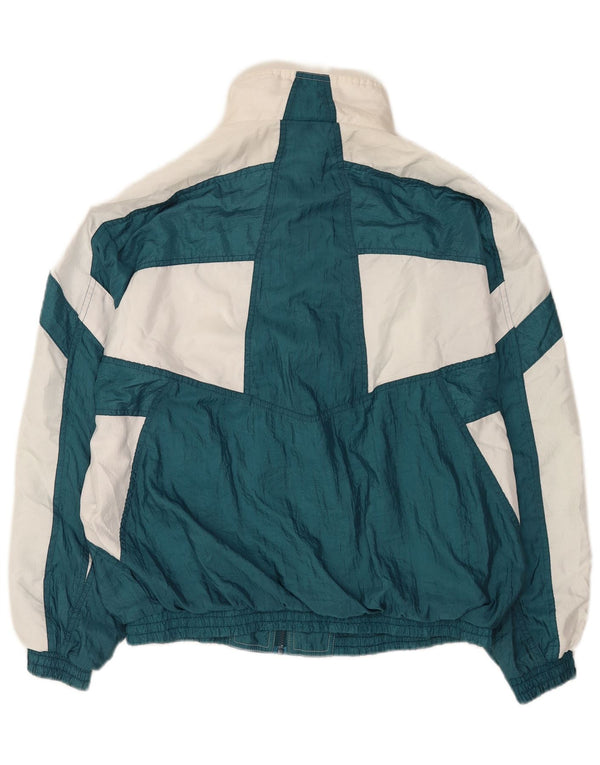 Puma Mens Loose Fit Tracksuit Top Jacket Large Green Colourblock Polyamide