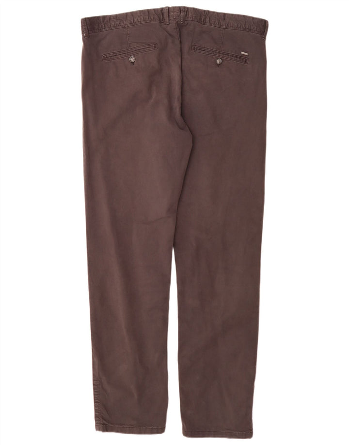 Woolrich Mens Straight Chino Trousers W38 L32 Grey Cotton
