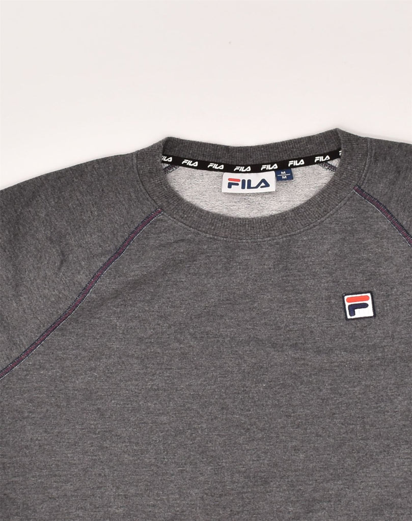 FILA Mens Sweatshirt Jumper Medium Grey Cotton | Vintage Fila | Thrift | Second-Hand Fila | Used Clothing | Messina Hembry 