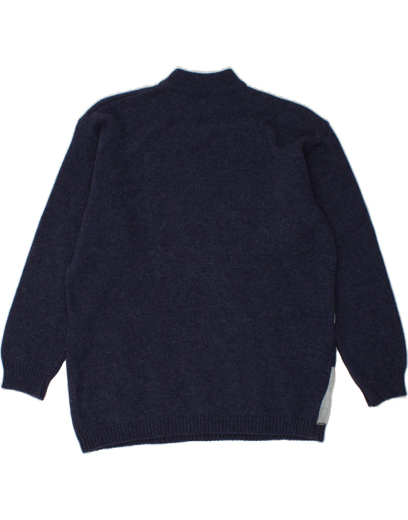 SILHOUETTE Womens Turtle Neck Jumper Sweater UK 16 Large Navy Blue Vintage Silhouette and Second-Hand Silhouette from Messina Hembry 