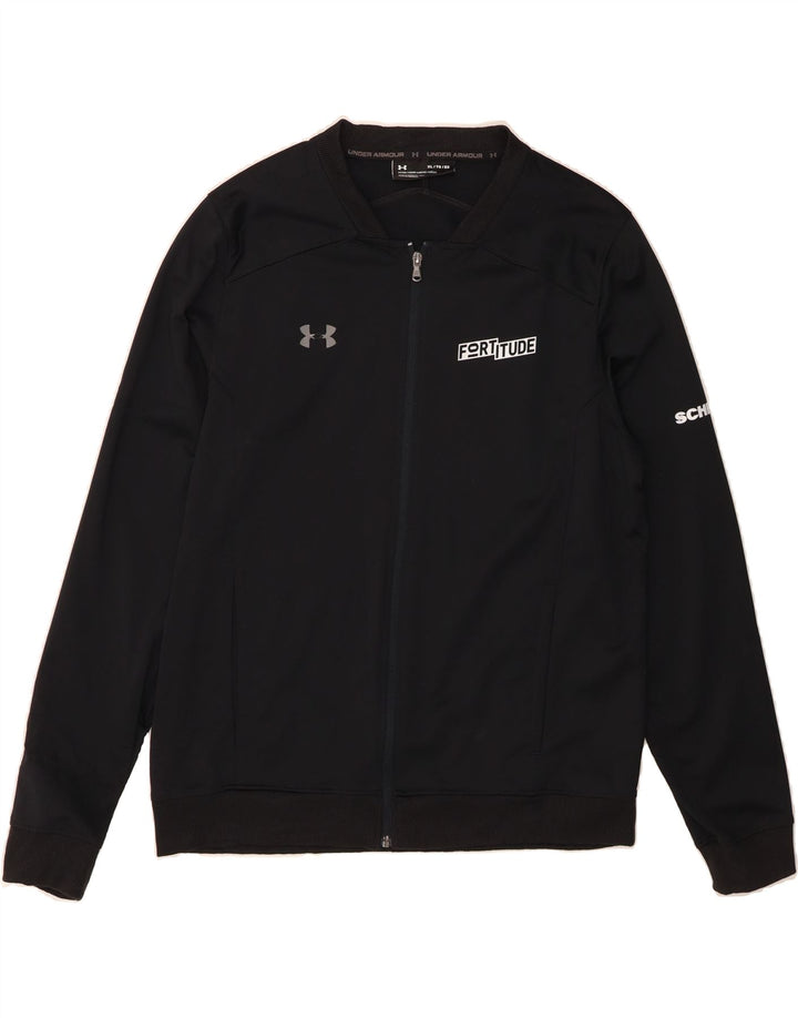 UNDER ARMOUR Mens Tracksuit Top Jacket XL Black Polyester Vintage Under Armour and Second-Hand Under Armour from Messina Hembry 