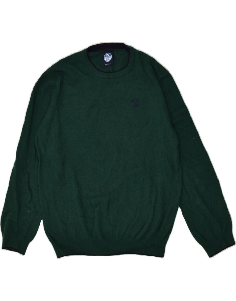 NORTH SAILS Mens Crew Neck Jumper Sweater XL Green Polyamide | Vintage North Sails | Thrift | Second-Hand North Sails | Used Clothing | Messina Hembry 