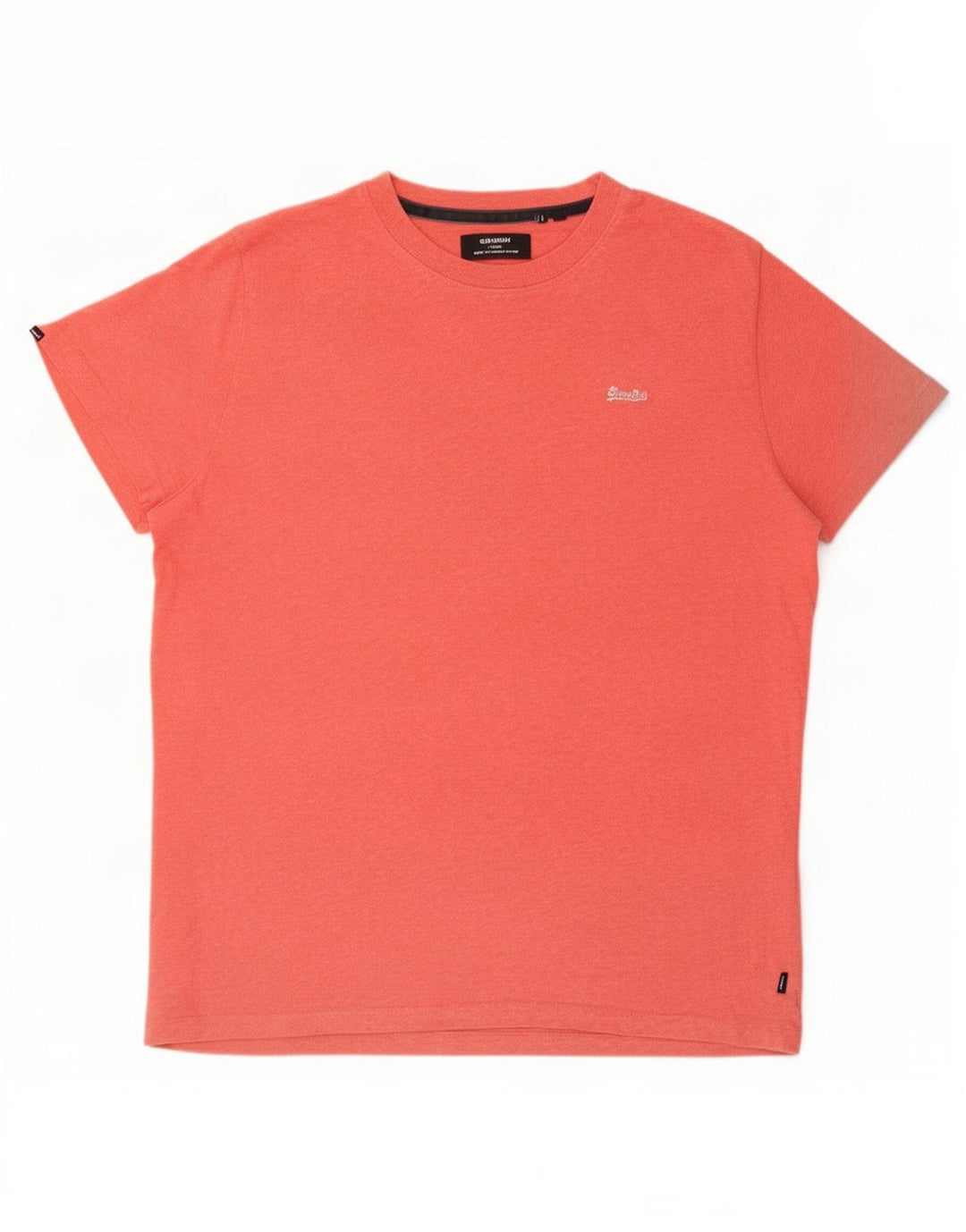 Superdry Mens T-Shirt Top Large Red Flecked Cotton
