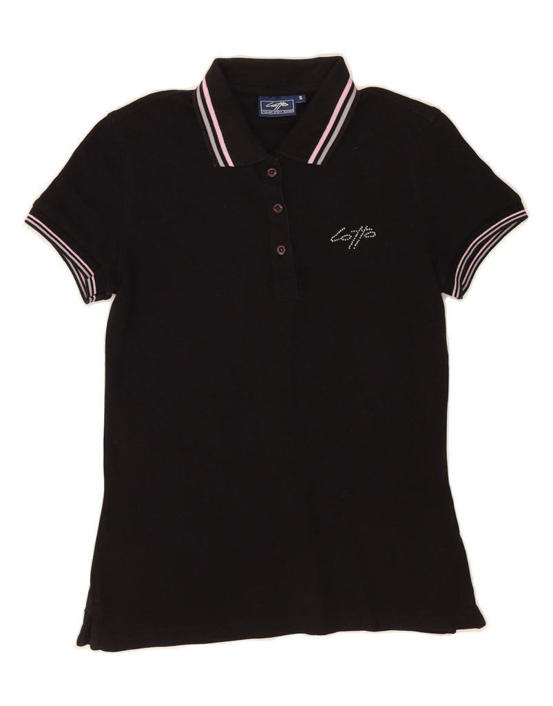 LOTTO Womens Polo Shirt UK 10 Small Black Vintage Lotto and Second-Hand Lotto from Messina Hembry 