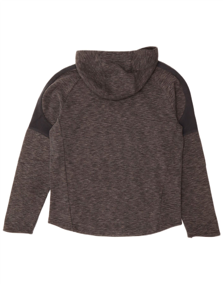 Puma Mens Hoodie Jumper Medium Grey Flecked Cotton