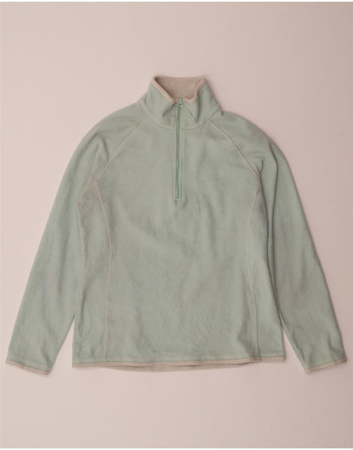 MOUNTAIN WAREHOUSE Womens Zip Neck Fleece Jumper UK 12 Medium Green