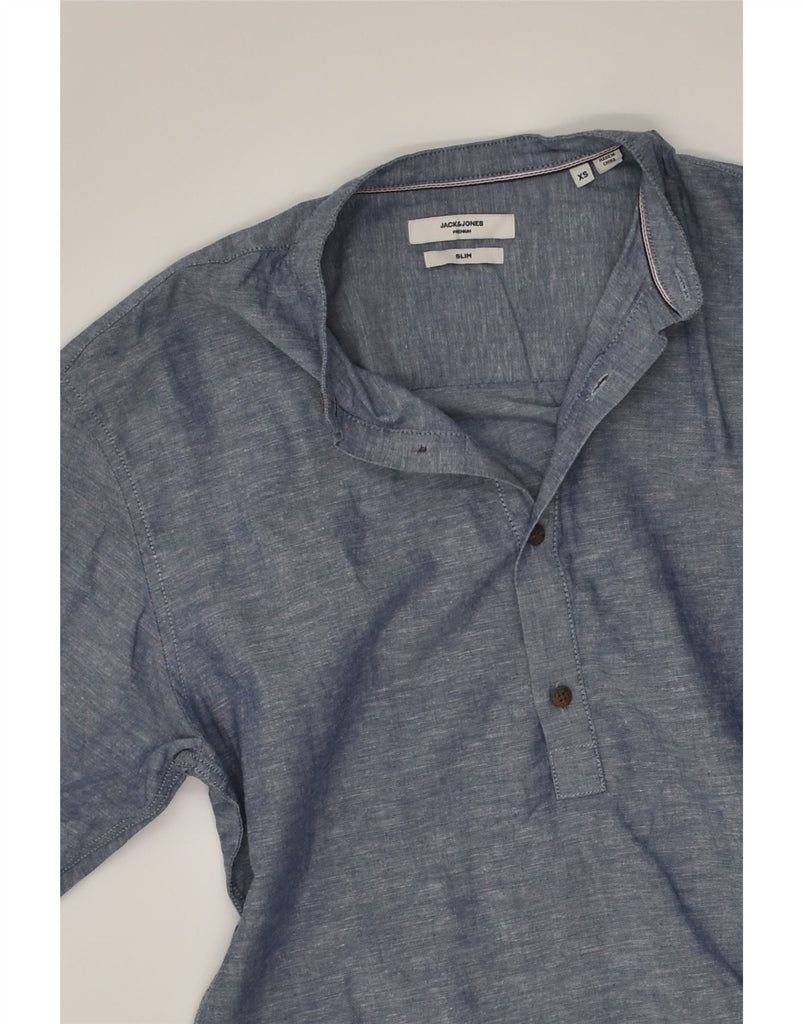 JACK & JONES Mens Slim Pullover Shirt XS Blue | Vintage Jack & Jones | Thrift | Second-Hand Jack & Jones | Used Clothing | Messina Hembry 