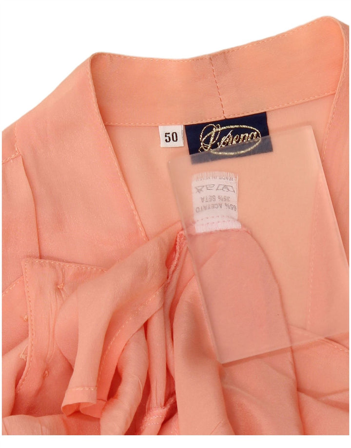 Vintage Womens Cardigan Top IT 50 XL Pink Acetate