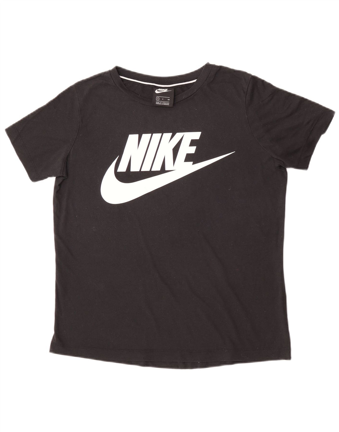 Nike Womens Graphic T-Shirt Top UK 10 Small Black