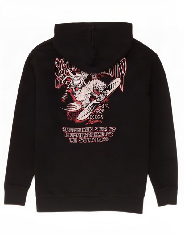 Scorpion Bay Boys Graphic Zip Hoodie Sweater 12-13 Years XL Black Cotton