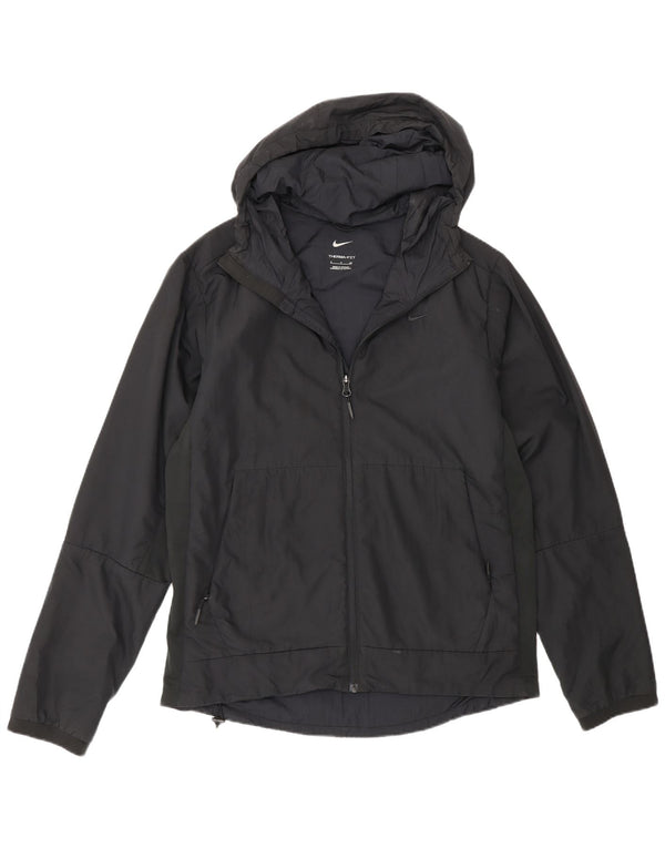 Nike Mens Therma-Fit Hooded Tracksuit Top Jacket Small Black Polyester