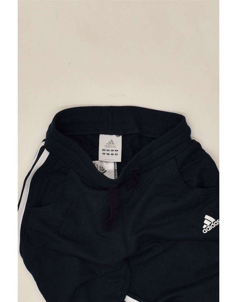 ADIDAS Boys Tracksuit Trousers 9-10 Years Navy Blue Cotton | Vintage Adidas | Thrift | Second-Hand Adidas | Used Clothing | Messina Hembry 