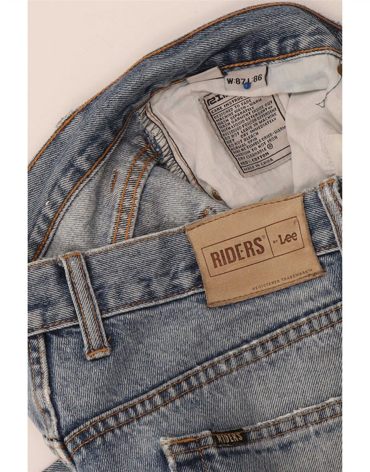 Lee Mens Riders Distressed Straight Jeans W34 L33 Blue Cotton