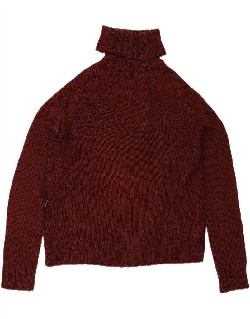 BROOKS BROTHERS Womens Roll Neck Jumper Sweater UK 16 Large Burgundy Vintage Brooks Brothers and Second-Hand Brooks Brothers from Messina Hembry 