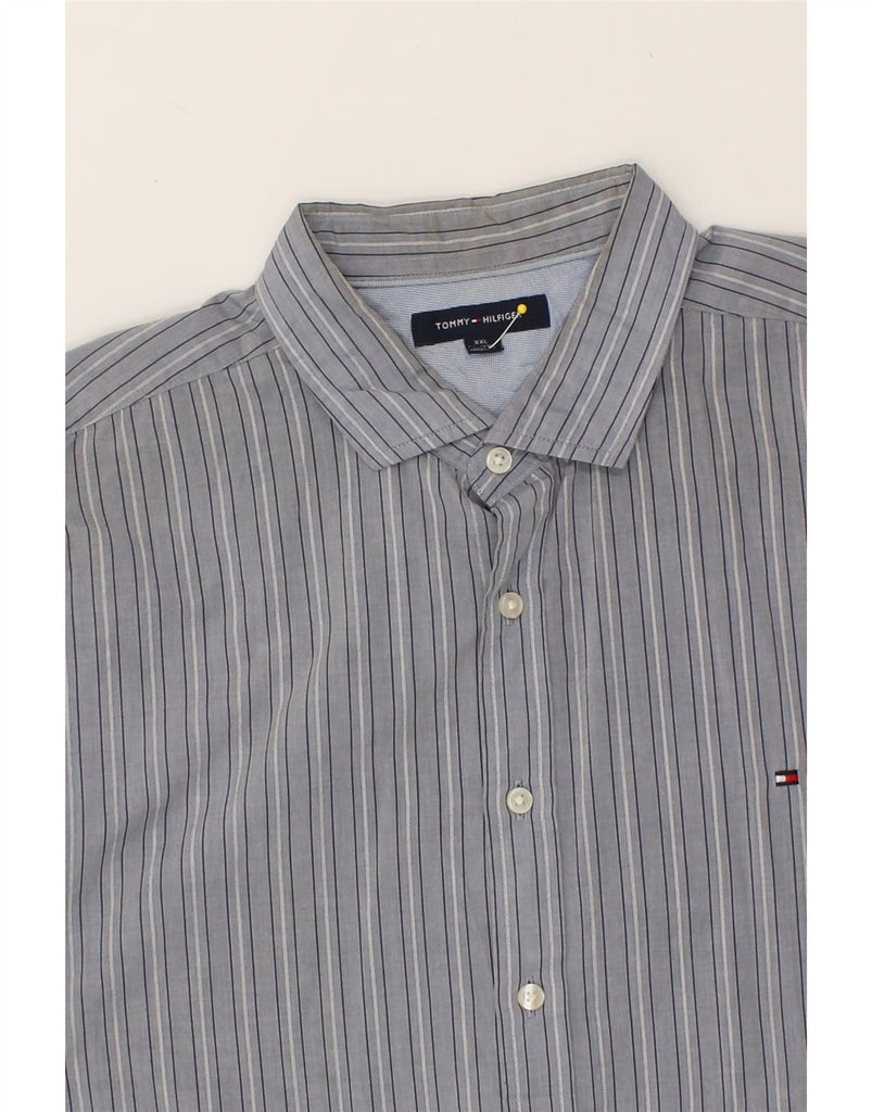 TOMMY HILFIGER Mens Shirt 2XL Blue Cotton | Vintage Tommy Hilfiger | Thrift | Second-Hand Tommy Hilfiger | Used Clothing | Messina Hembry 