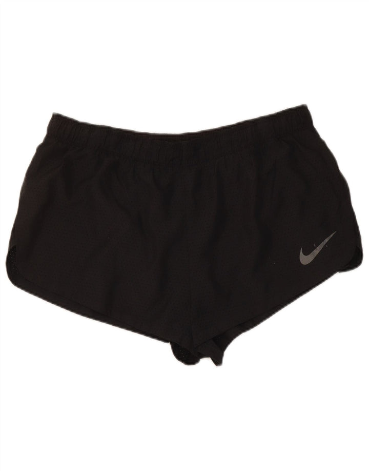Nike Womens Dri Fit Sport Shorts UK 16 Large Black Polyester