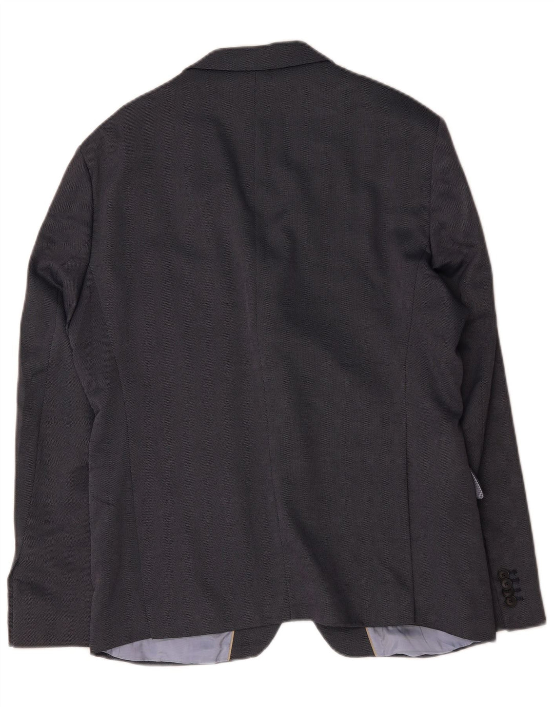 Zara Mens 2 Button Blazer Jacket EU 54 XL Navy Blue Polyester