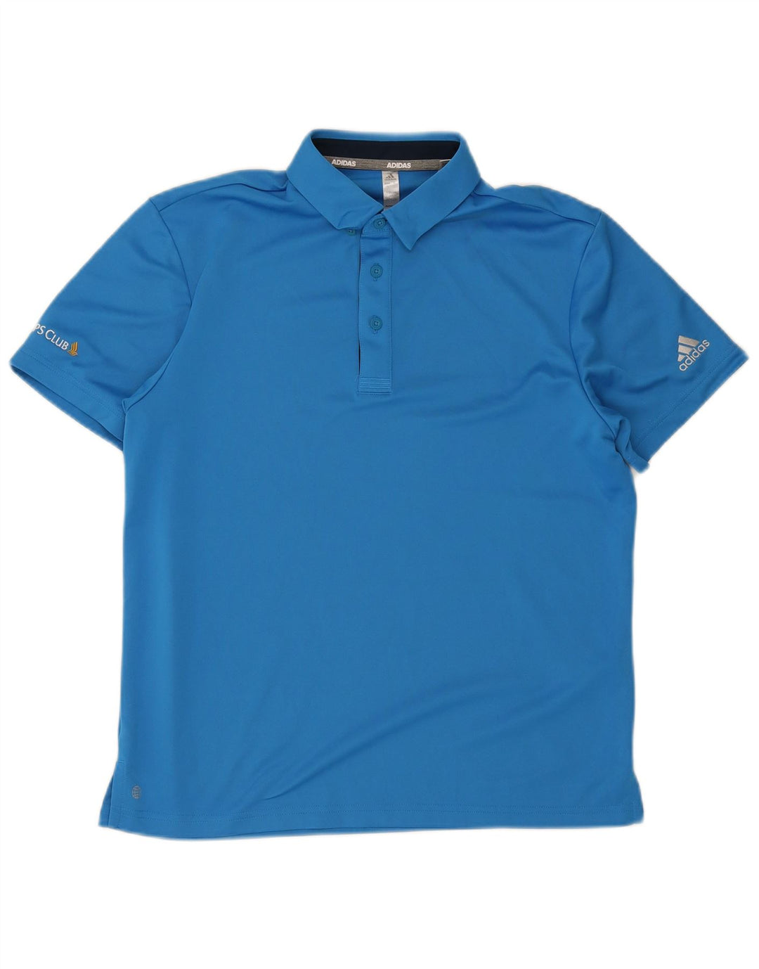 Adidas Mens Polo Shirt Large Blue Polyester