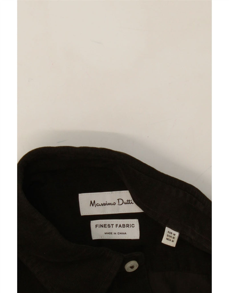 MASSIMO DUTTI Mens Corduroy Shirt Medium Green Cotton Vintage Massimo Dutti and Second-Hand Massimo Dutti from Messina Hembry 