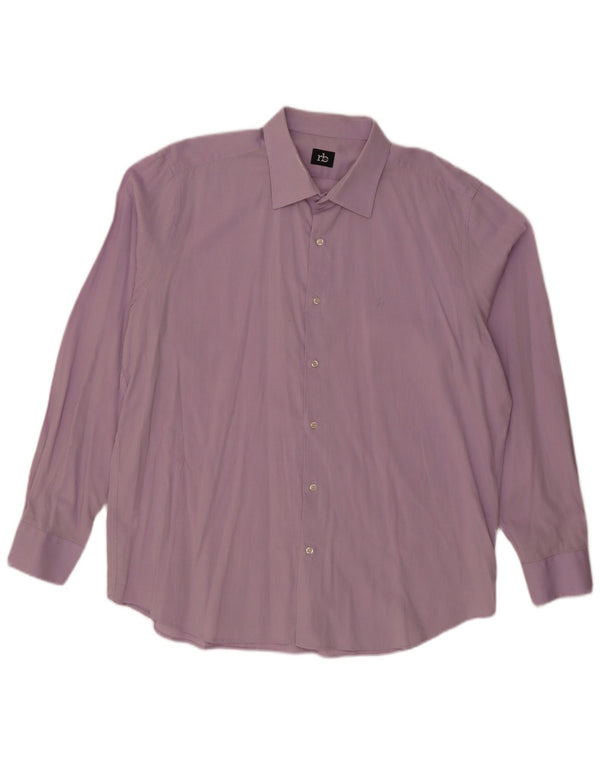 Roccobarocco Mens Shirt Size 45 18 2XL Purple