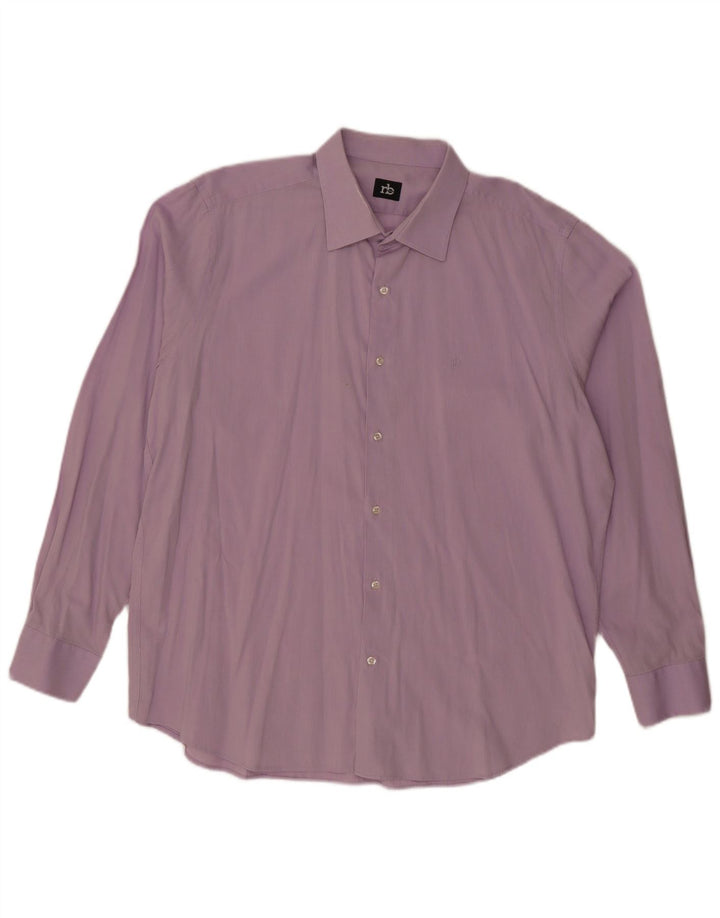 Roccobarocco Mens Shirt Size 45 18 2XL Purple