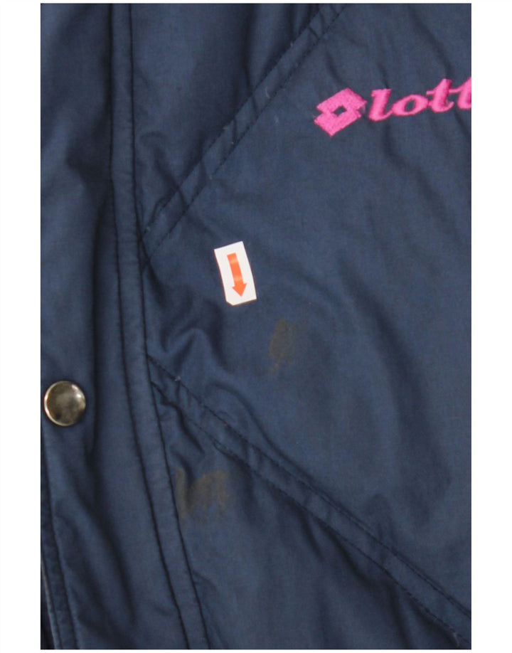Lotto Mens Reversible Padded Jacket UK 36 Small Navy Blue Polyester