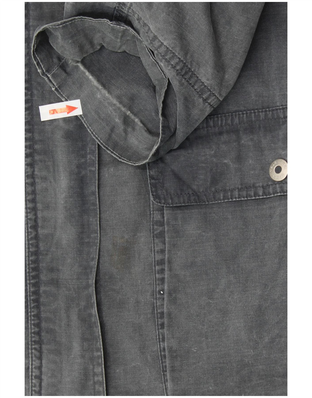 TRUSSARDI Womens Hooded Utility Jacket IT 44 Medium Grey Cotton