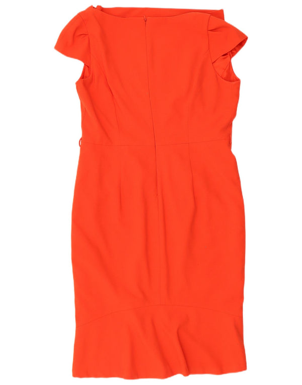 Next Womens Sheath Dress UK 14 Medium Red Polyester