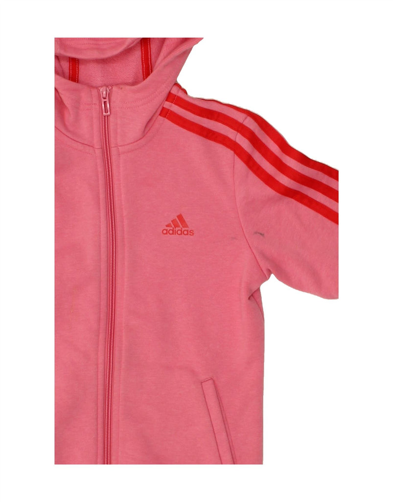 ADIDAS Girls Graphic Zip Hoodie Sweater 11-12 Years Pink | Vintage Adidas | Thrift | Second-Hand Adidas | Used Clothing | Messina Hembry 