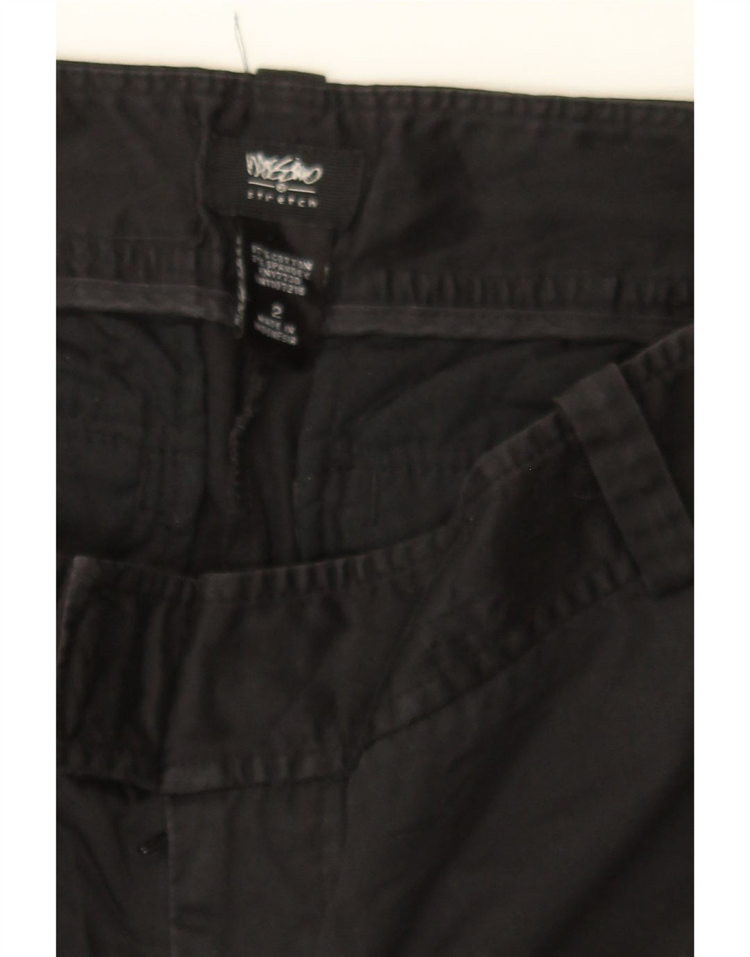 MOSSIMO Womens Stretch Straight Capri Trousers US 2 XS W28 L21 Black Vintage Mossimo and Second-Hand Mossimo from Messina Hembry 