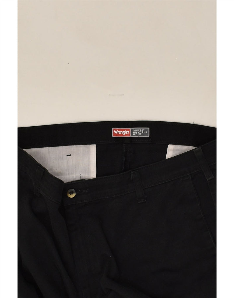 WRANGLER Mens Straight Chino Trousers W36 L29 Black Cotton | Vintage Wrangler | Thrift | Second-Hand Wrangler | Used Clothing | Messina Hembry 